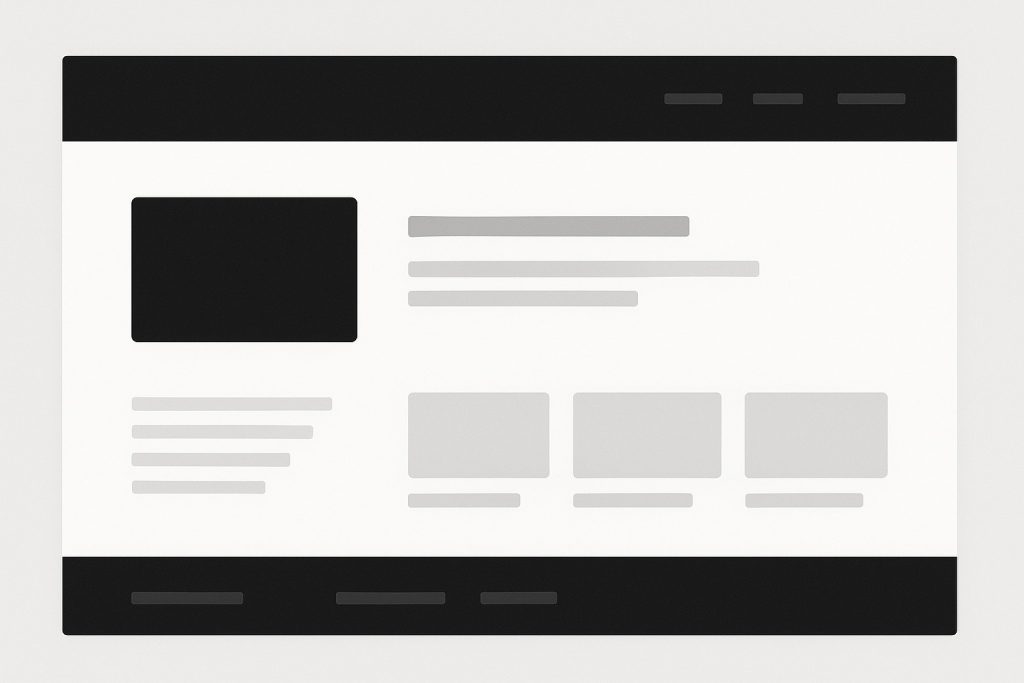 Widok szablonu strony internetowej WordPress z elementami wstępnej konfiguracji.