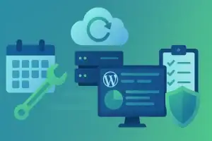 Ikony chmury, kalendarza i narzędzi do wsparcia technicznego.